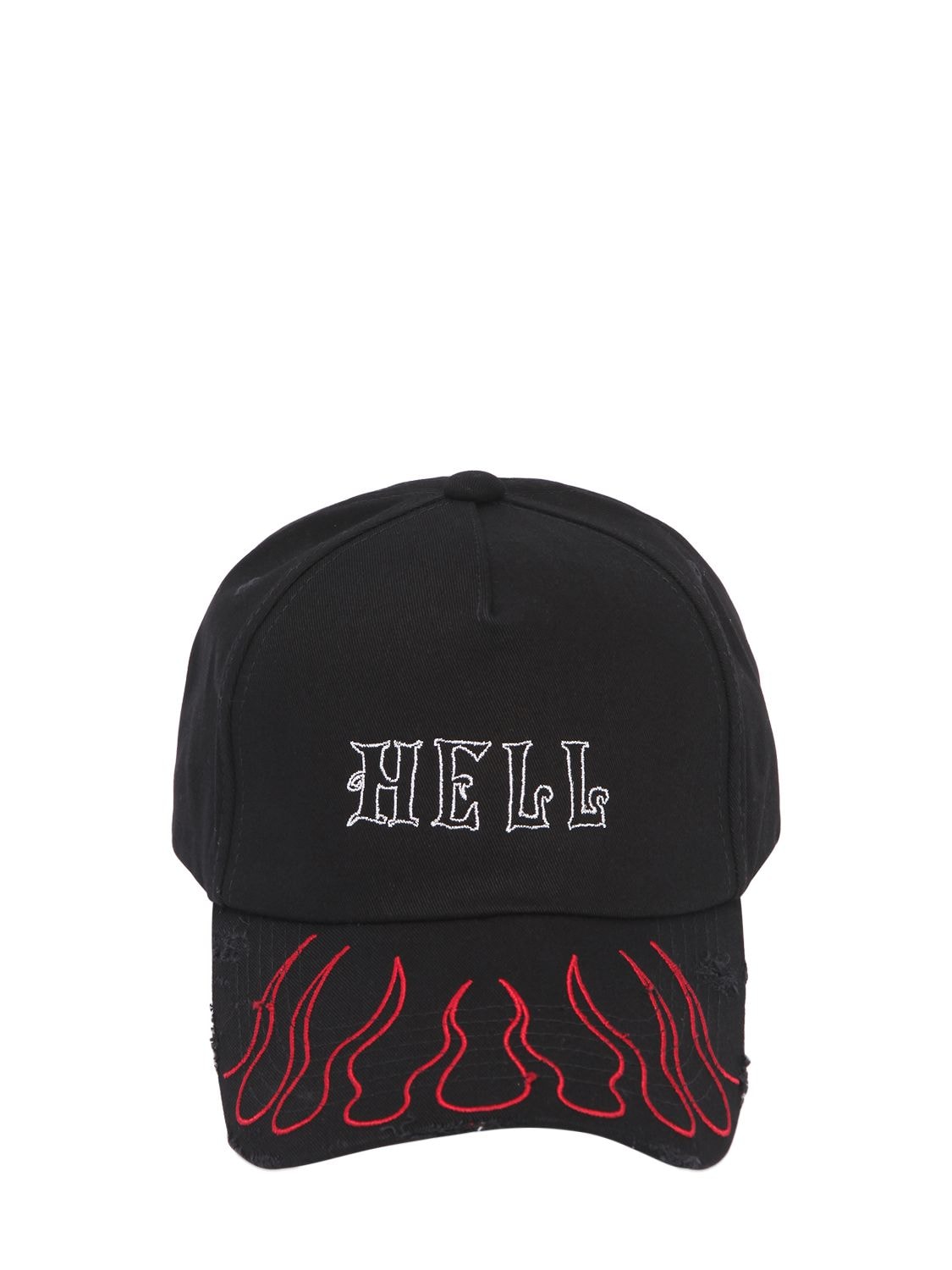 Azs Tokyo Hell Distressed Baseball Hat In Black