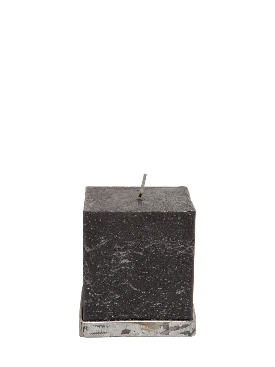 Cutuli Home Iron Base Wax Candle In Grey