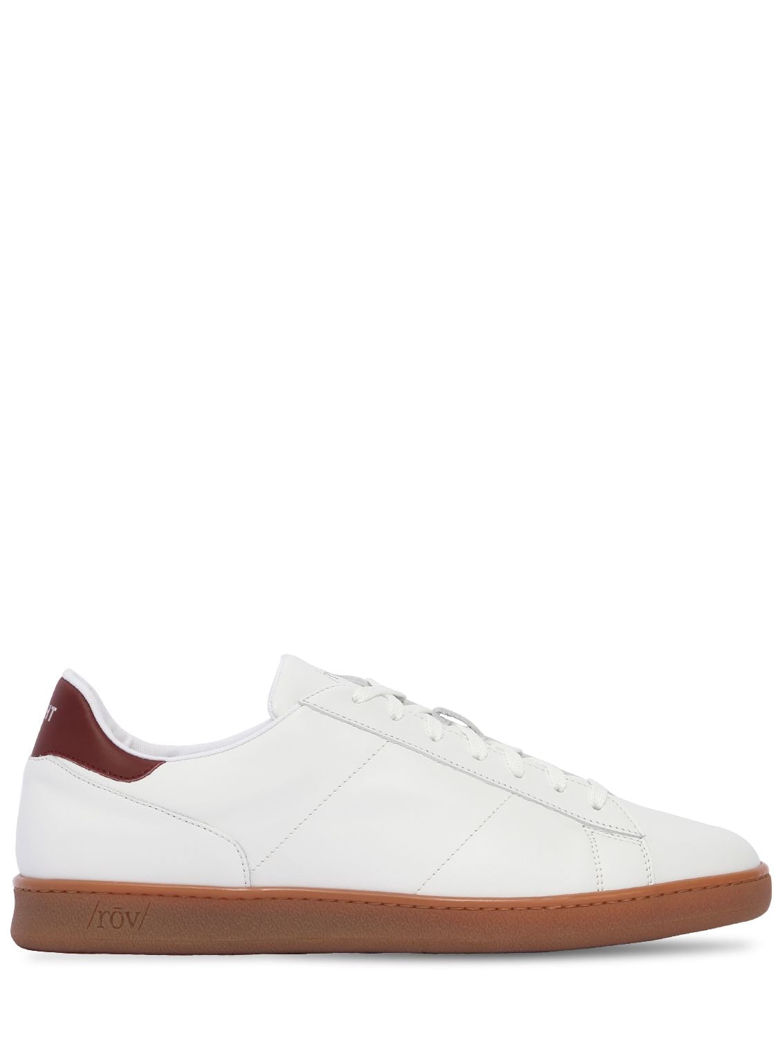 Rov Leather Honey Sole Sneakers In White/bordeaux