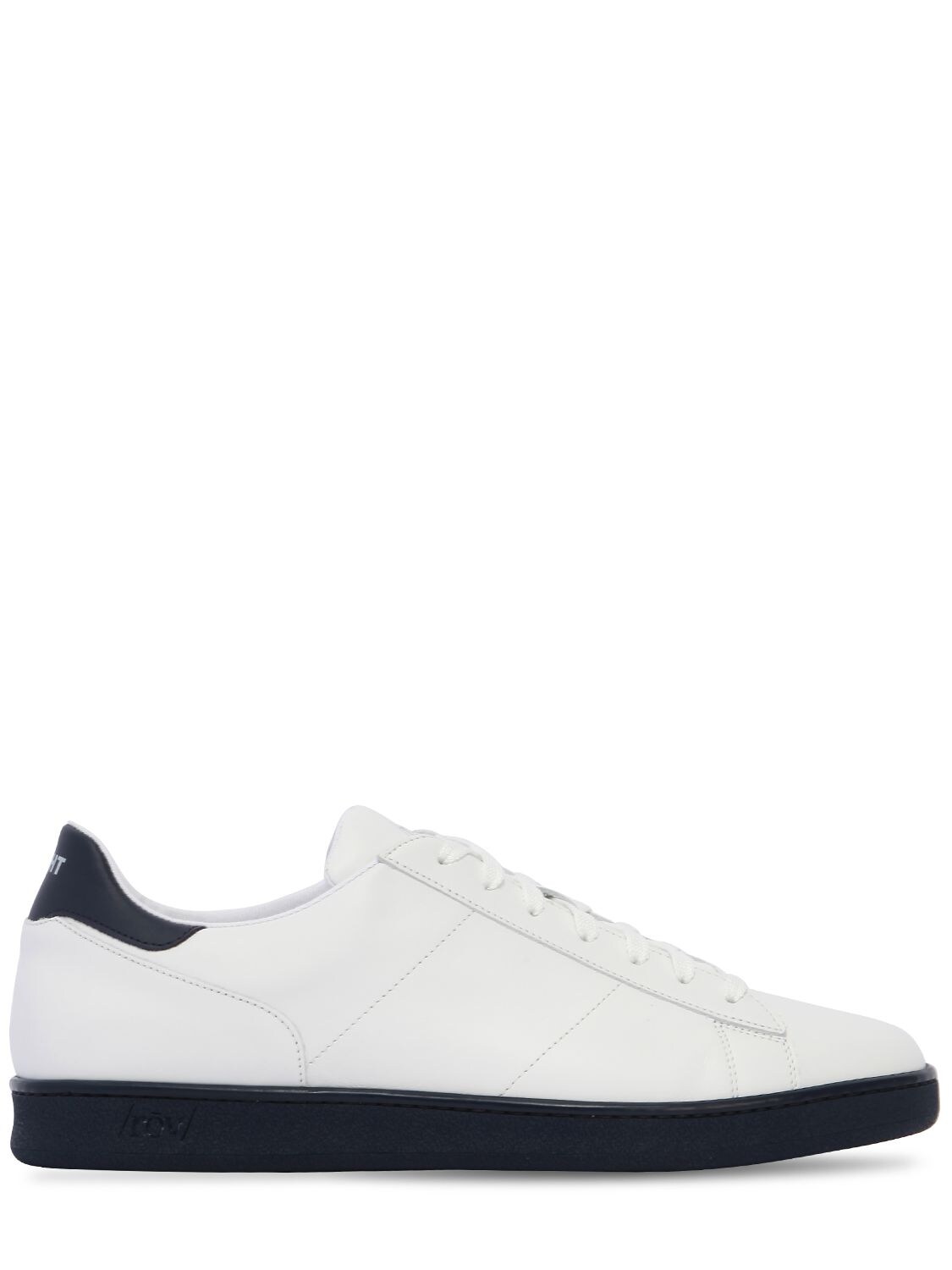 Rov Leather Colored Sole Sneakers In White/navy