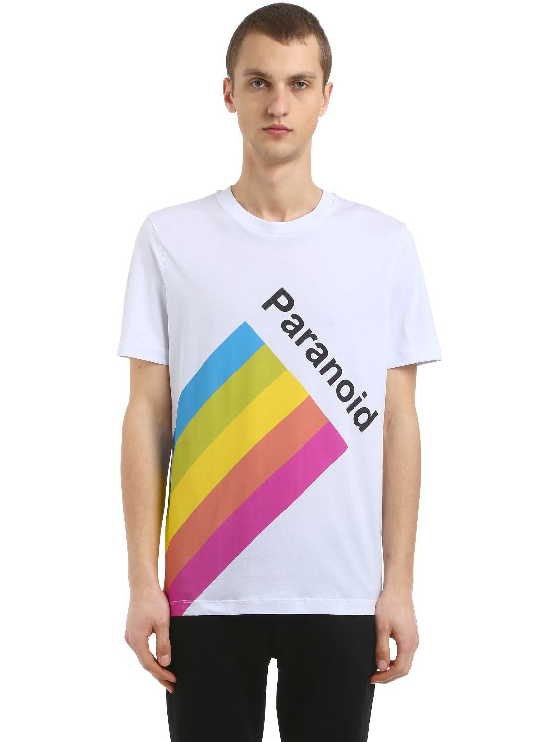 OMC PARANOID印图织棉T恤,67IWLX013-V0GGTUXU0