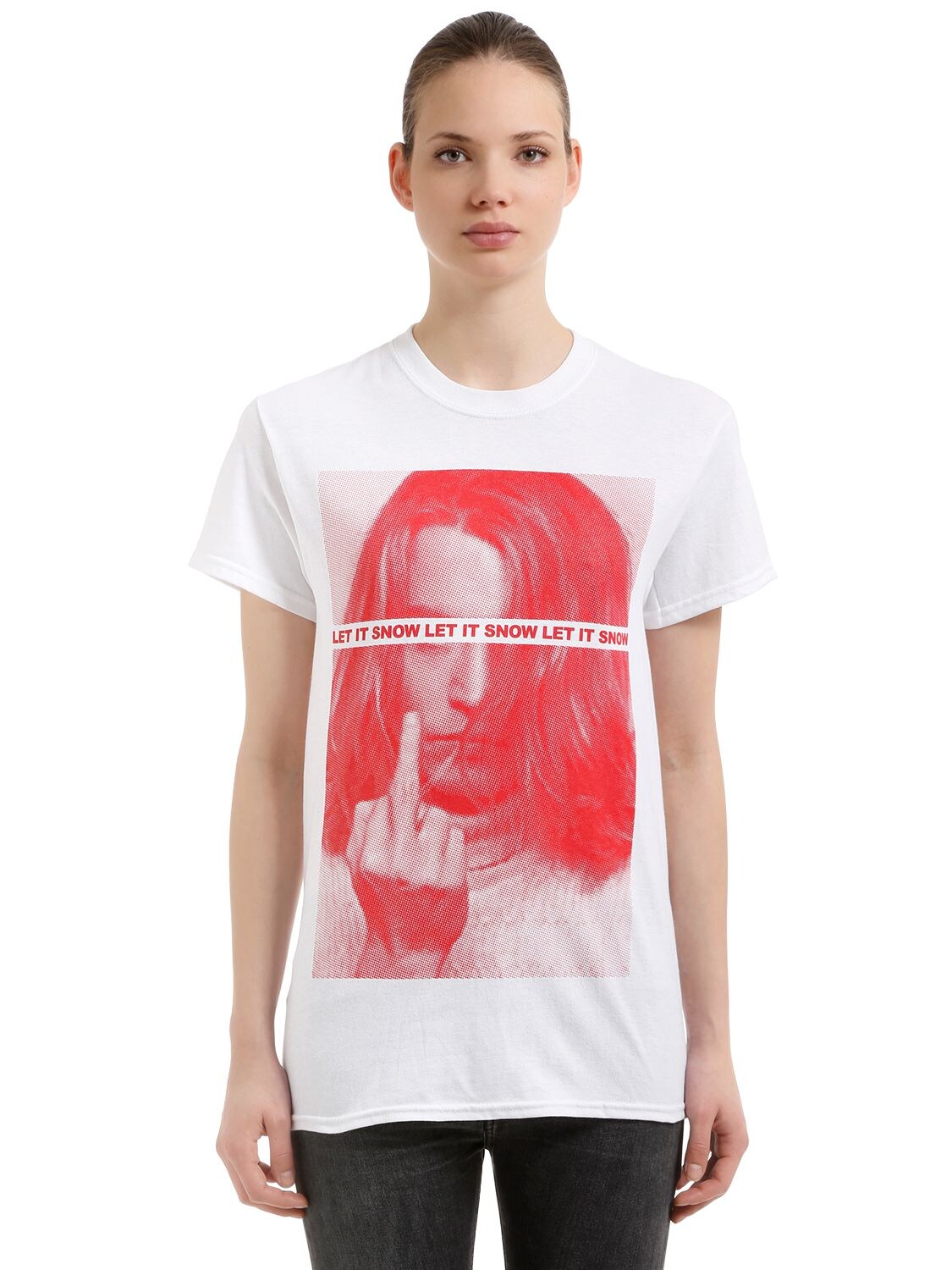 Taboo Johnny Printed Cotton T-shirt In White