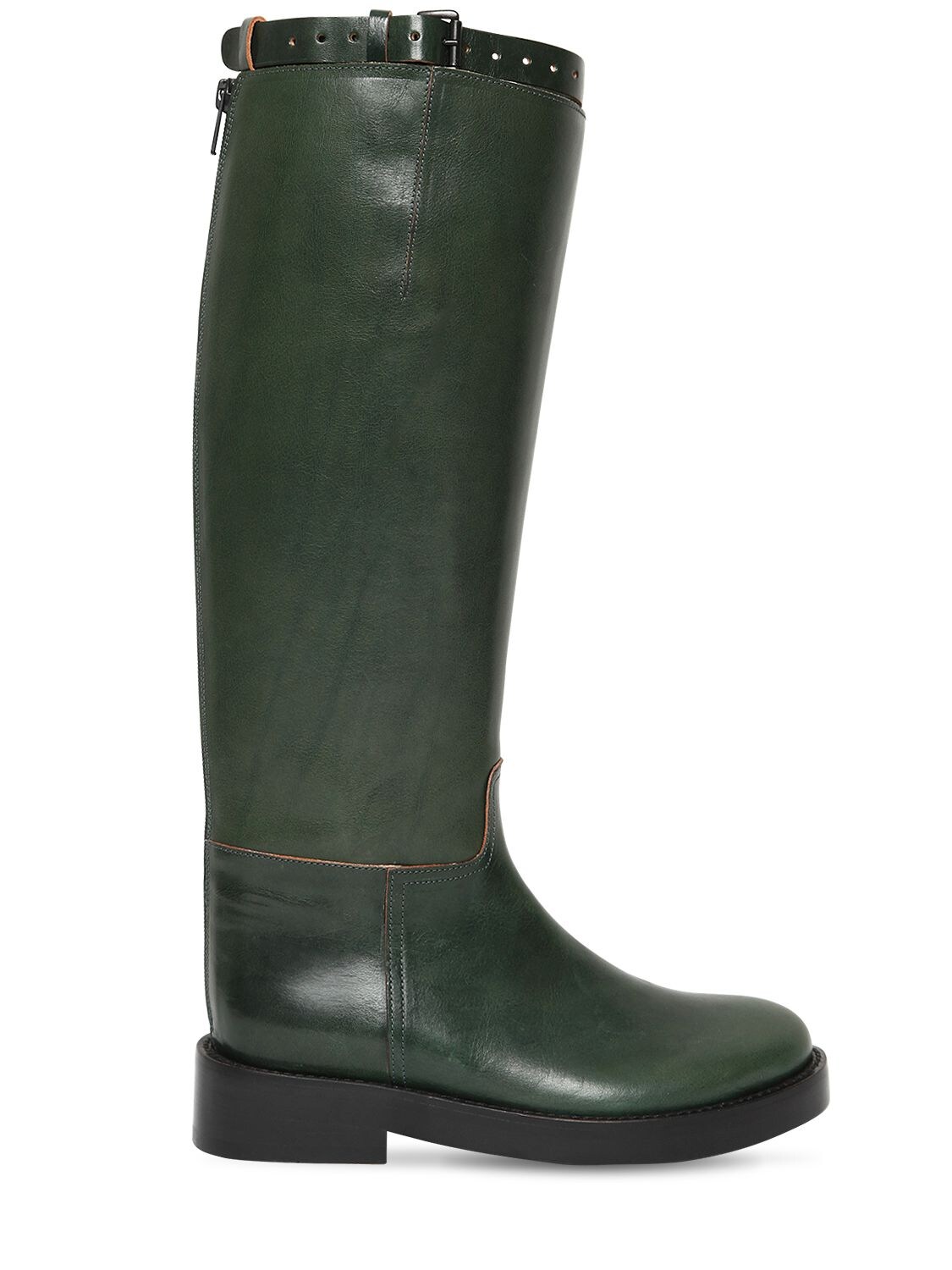 green riding boots
