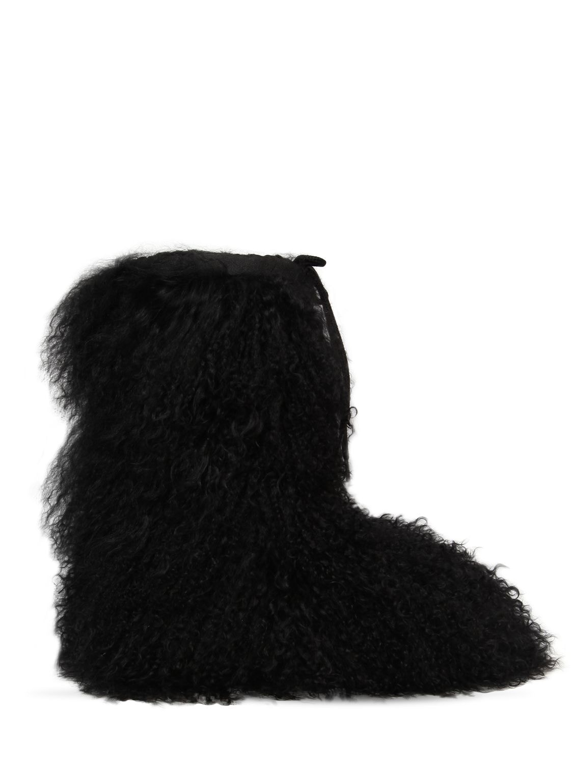 Chiara Ferragni 20mm Mongolian Fur Snow Boots In Black