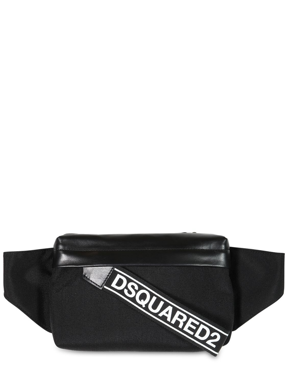 Dsquared2 Logo Tape Nylon Belt Pack In Black