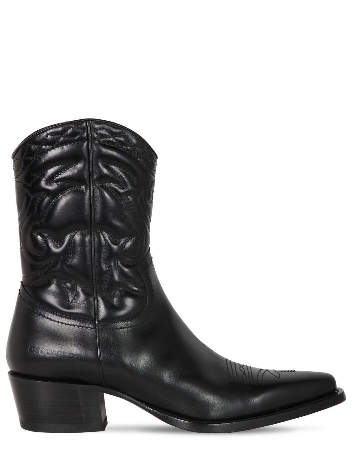 DSQUARED2 50MM QUILTED LEATHER COWBOY BOOTS,68I075007-MJEYNA2