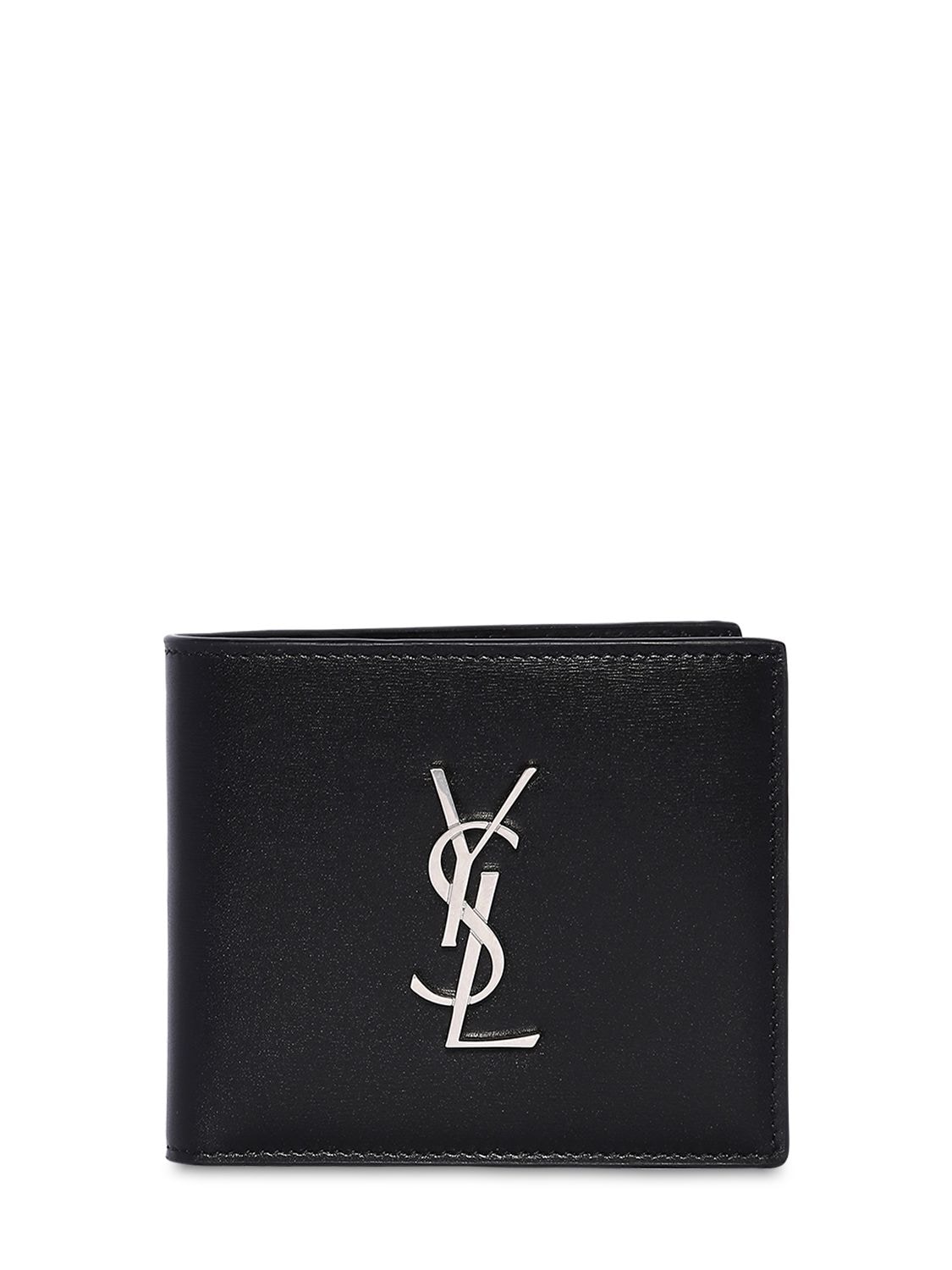 Saint Laurent East/west Logo Leather Wallet In Black | ModeSens
