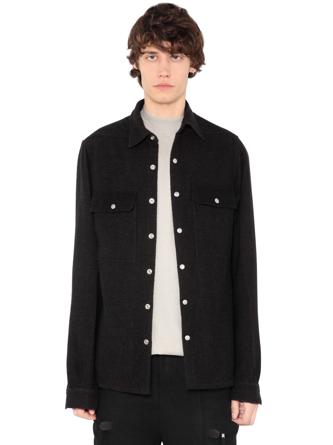 heavy wool shirt jacket