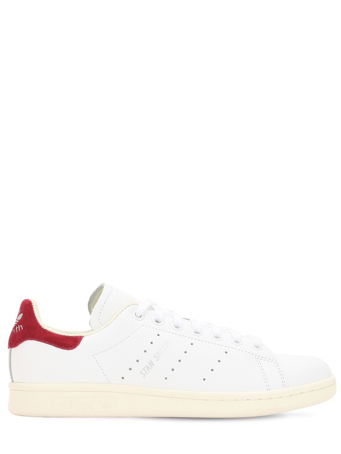 Adidas Originals Adidas Stan Smith Low Top Sneakers - White In White/bordeaux