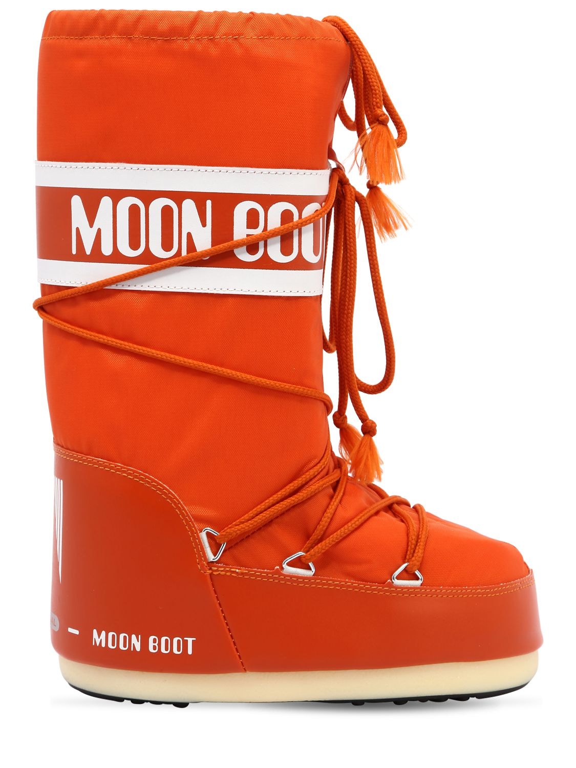 Moon Boot Classic Nylon Waterproof Snow Boots In Orange