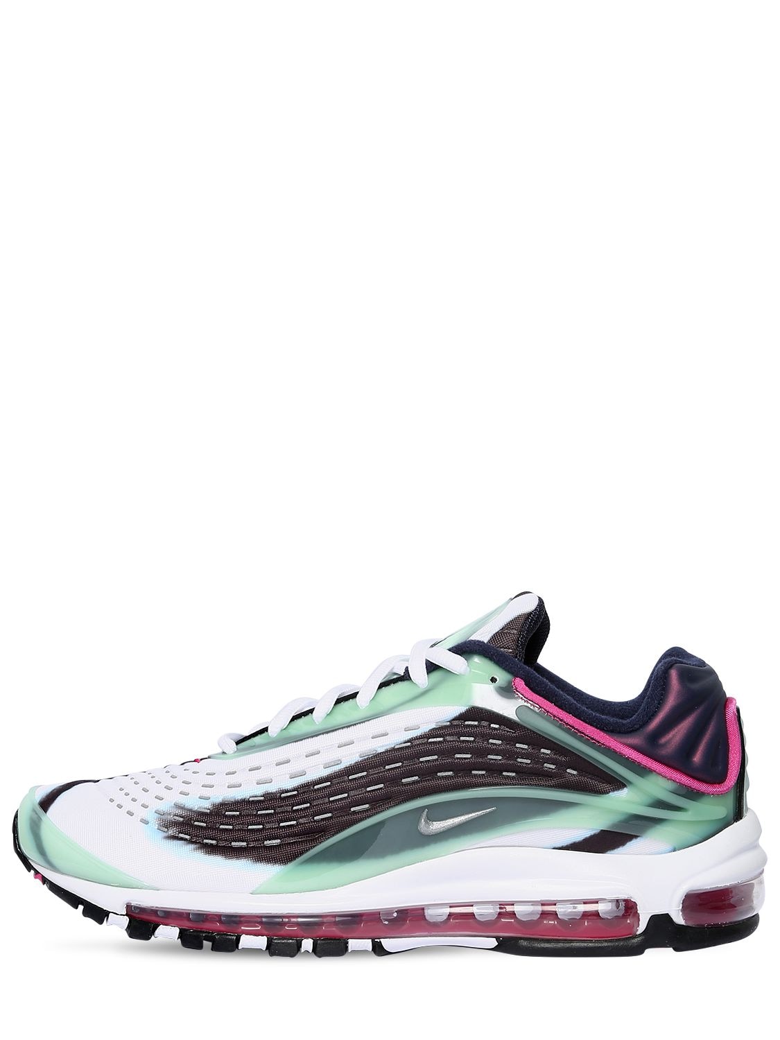 Nike Air Max Deluxe Sneakers In White/green