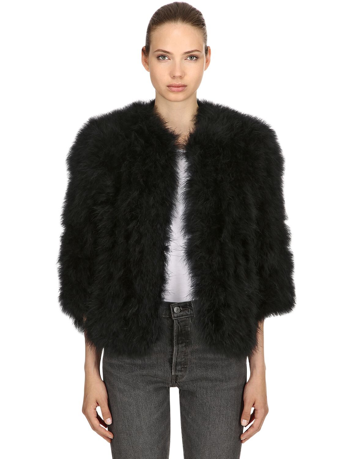 yves salomon feather jacket