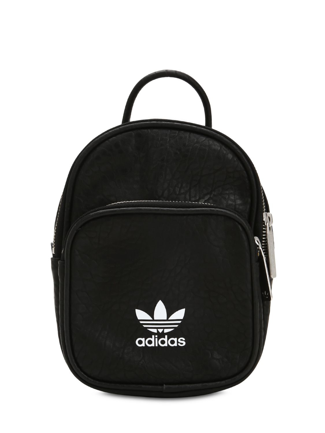 Adidas Originals Mini Classic Faux Leather Backpack In Black