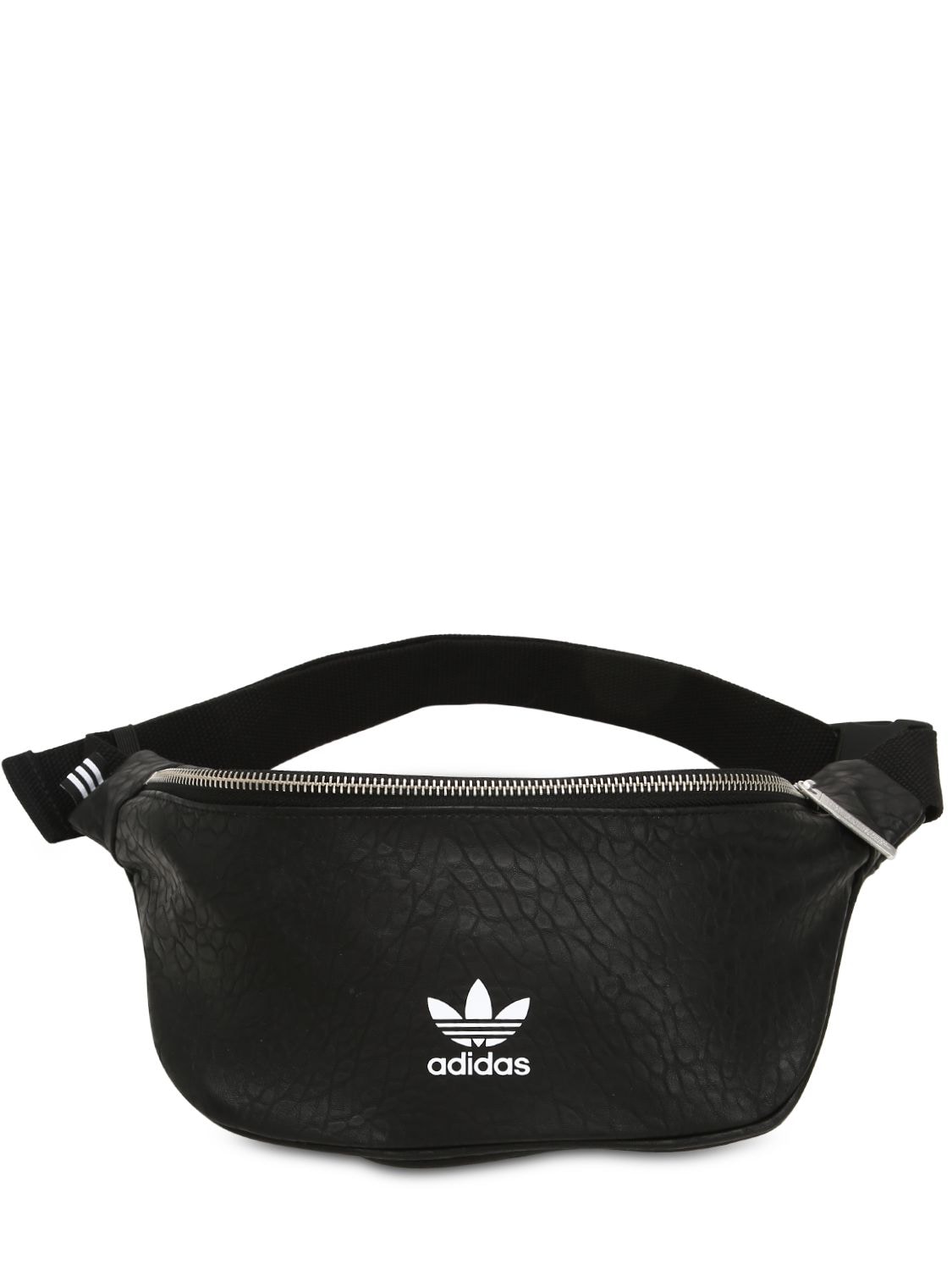 Adidas Originals Faux Leather Belt Pack In Black