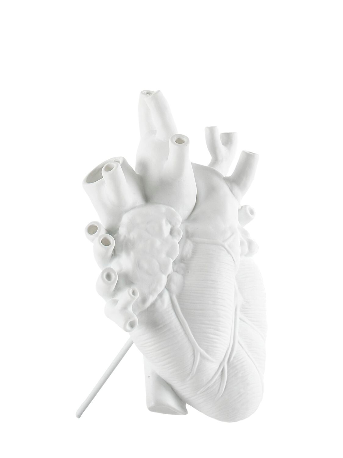 Shop Seletti Love In Bloom Porcelain Heart Vase In White