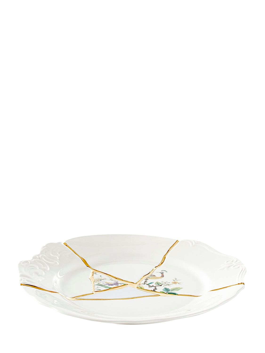 Shop Seletti Kintsugi Porcelain Dinner Plate In Multicolor