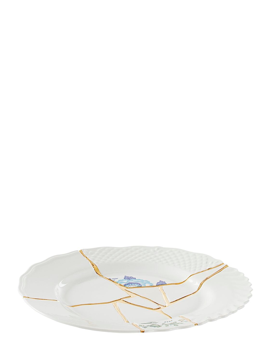 Shop Seletti Kintsugi Porcelain Dinner Plate In Multicolor