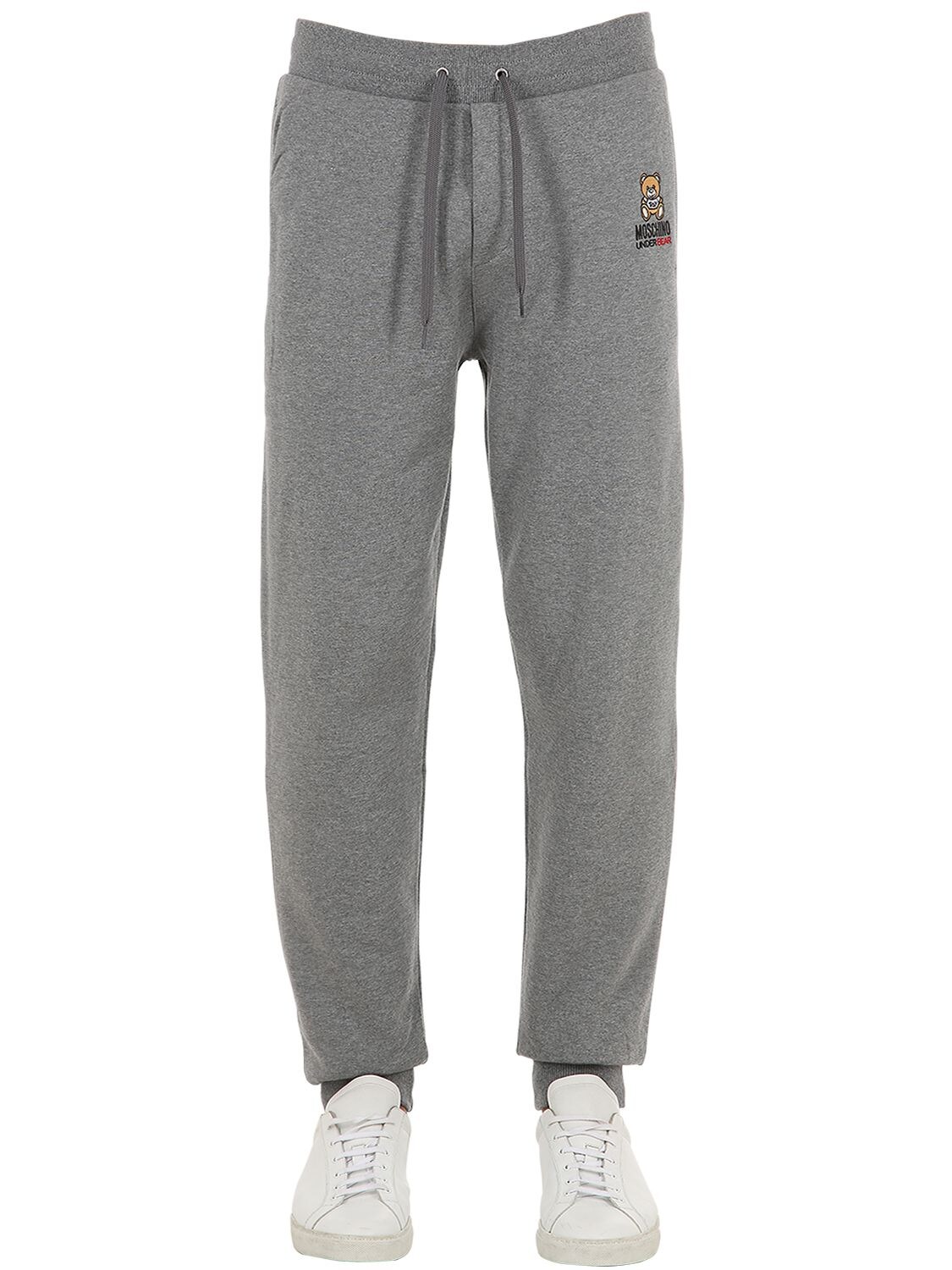 Moschino Underwear Cotton Sweatpants In Grey