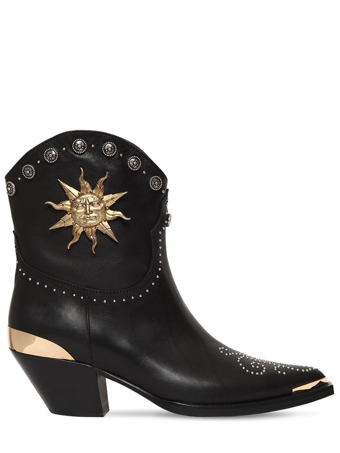 Fausto Puglisi 50MM STUDDED LEATHER COWBOY BOOTS