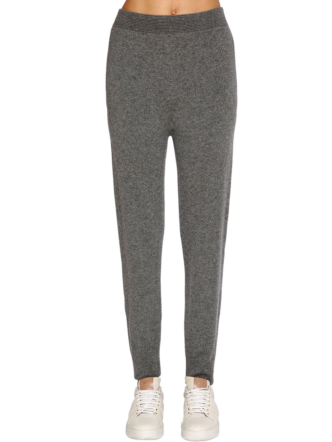 Agnona Cashmere Knit Sweatpants In Grey