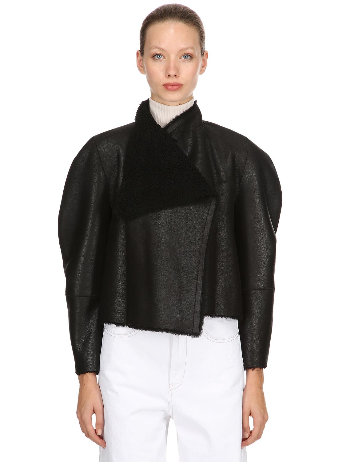 Isabel Marant Acacia Reversible Shearling Jacket In Black