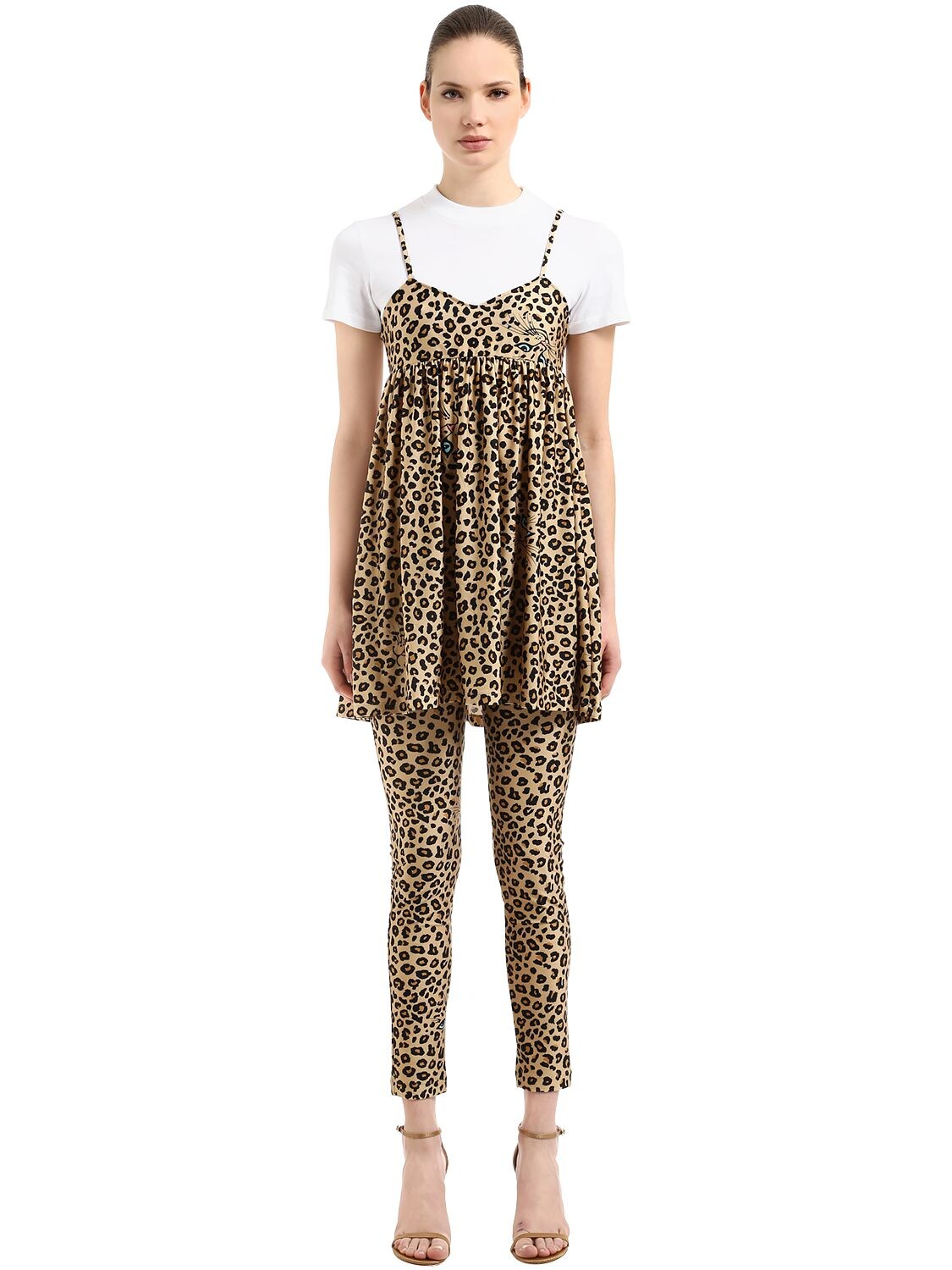 Leopard Printed Dress & T-shirt