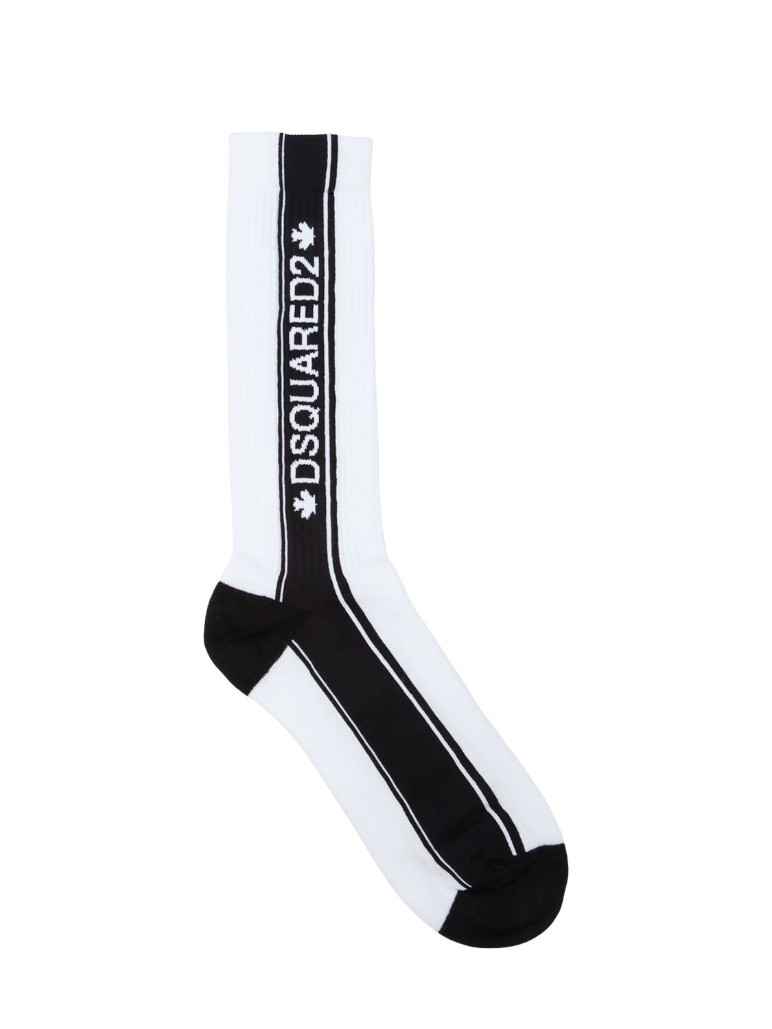 Dsquared2 Underwear Logo Band Socks In White/black