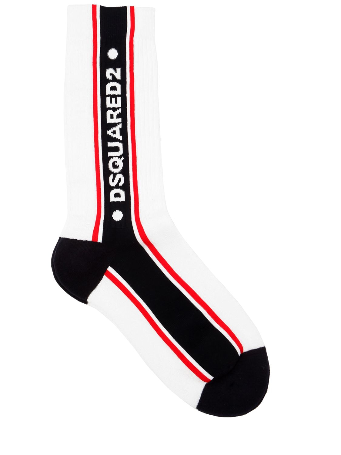 Dsquared2 Underwear Logo Band Socks In White/navy