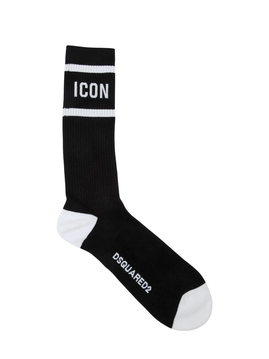 Dsquared2 Underwear Icon Socks In Black/white