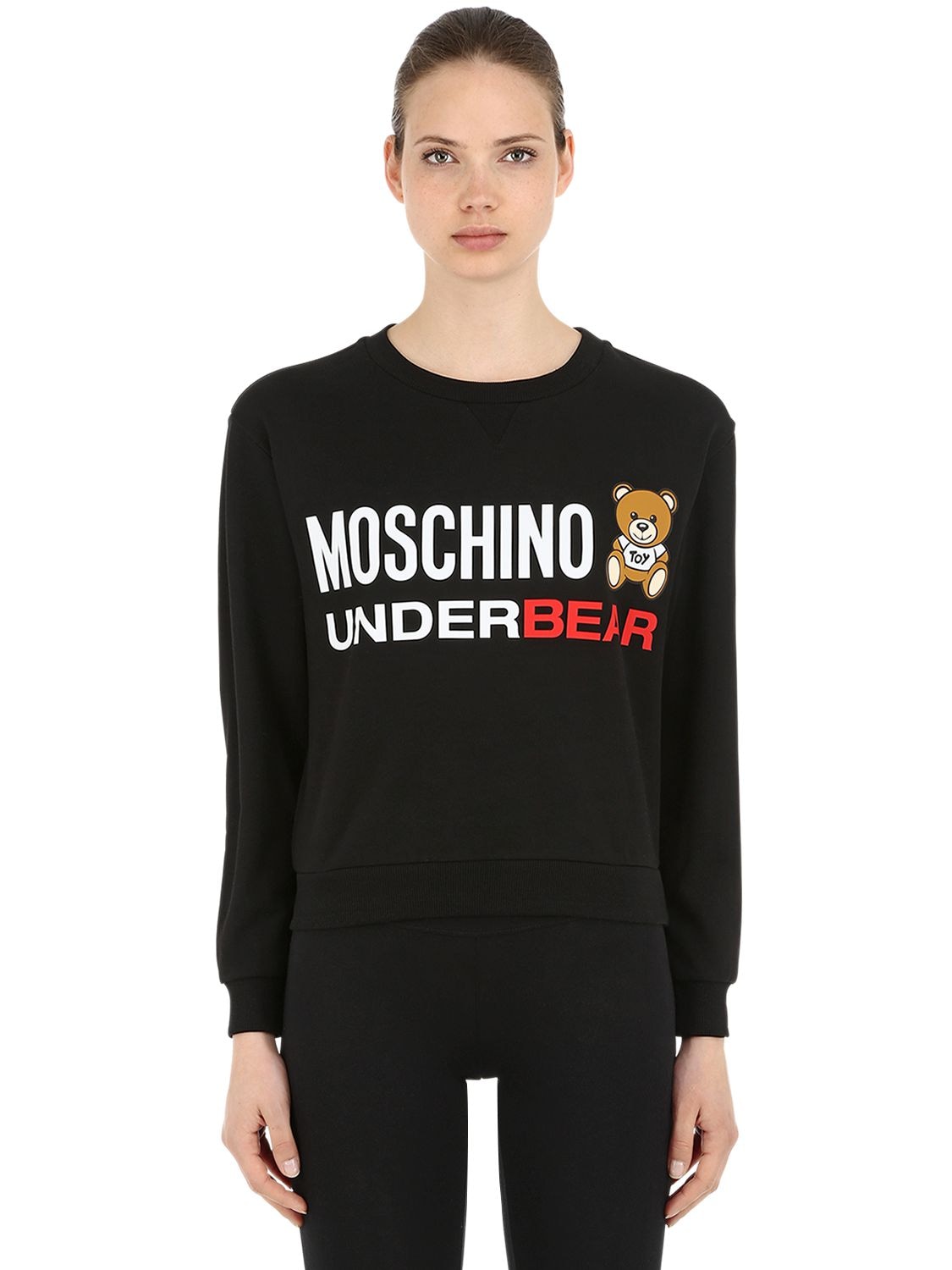 Moschino Underwear Underbear Cotton Sweatshirt In Black
