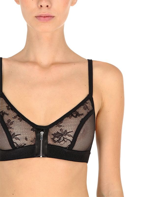 front zipper lace bra