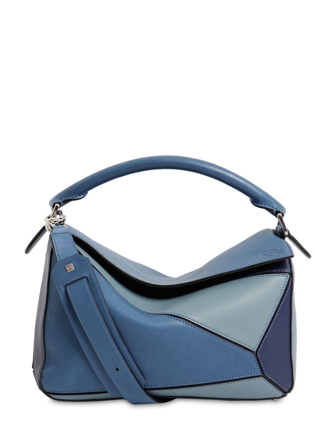 Loewe Small Puzzle Multi Leather Bag In Blue