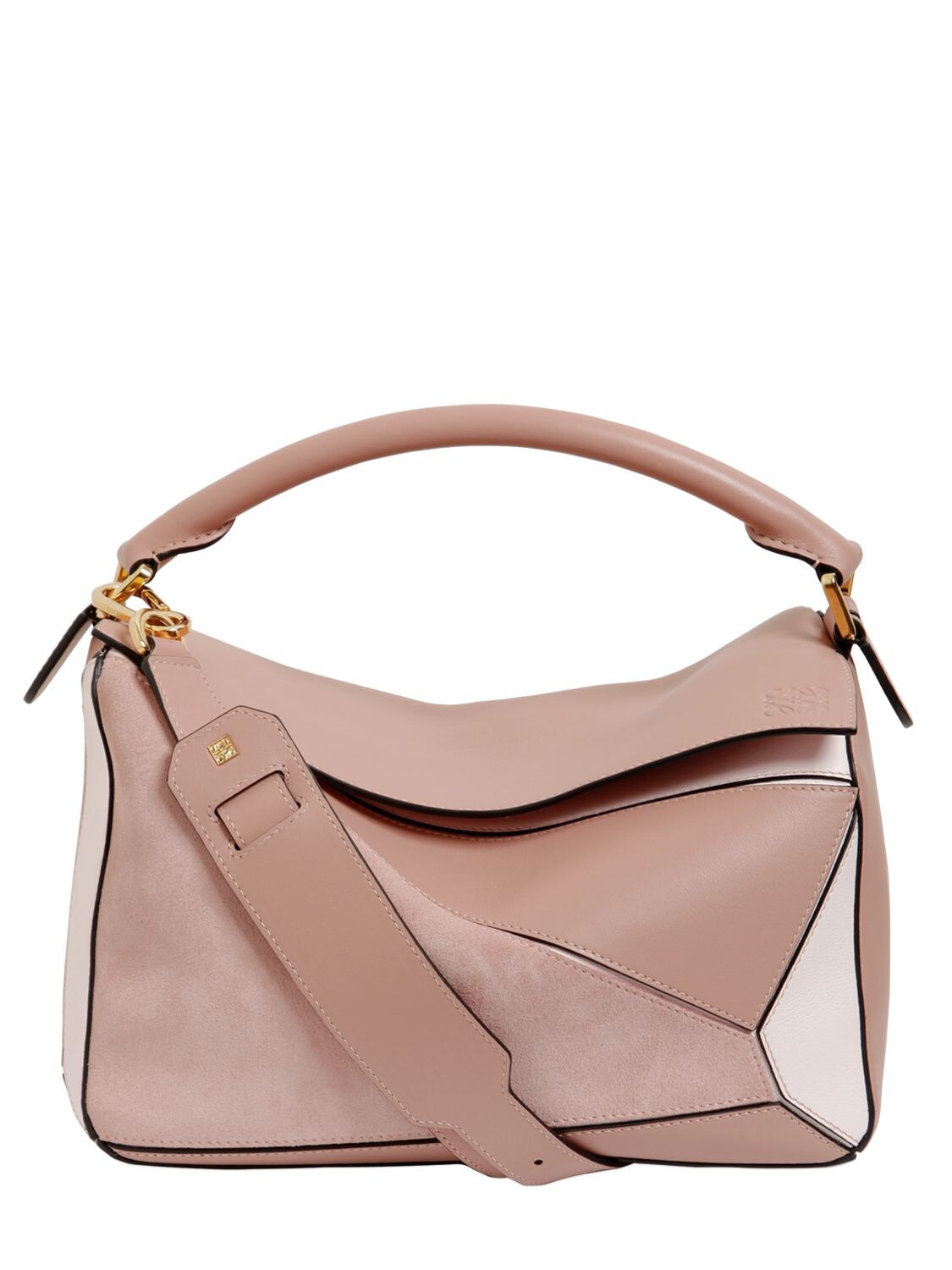 Loewe Medium Puzzle Leather Top Handle Bag In Pink | ModeSens
