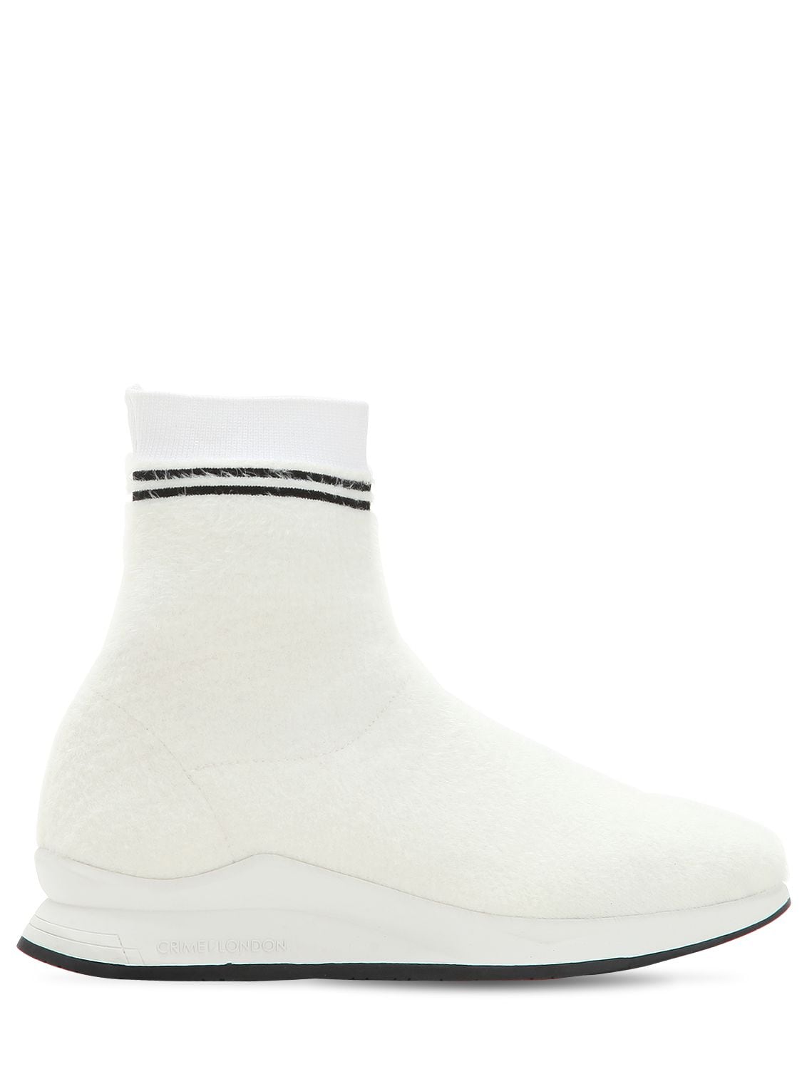 Crime 20mm Afeni Knit Sock Sneakers In White
