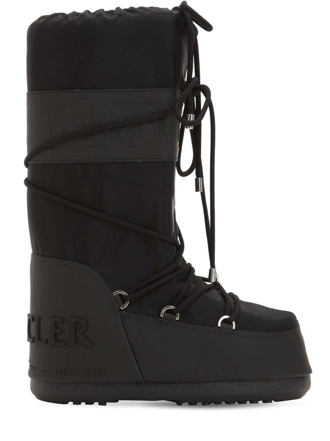 Moncler Saturne Moon Boots High In Black