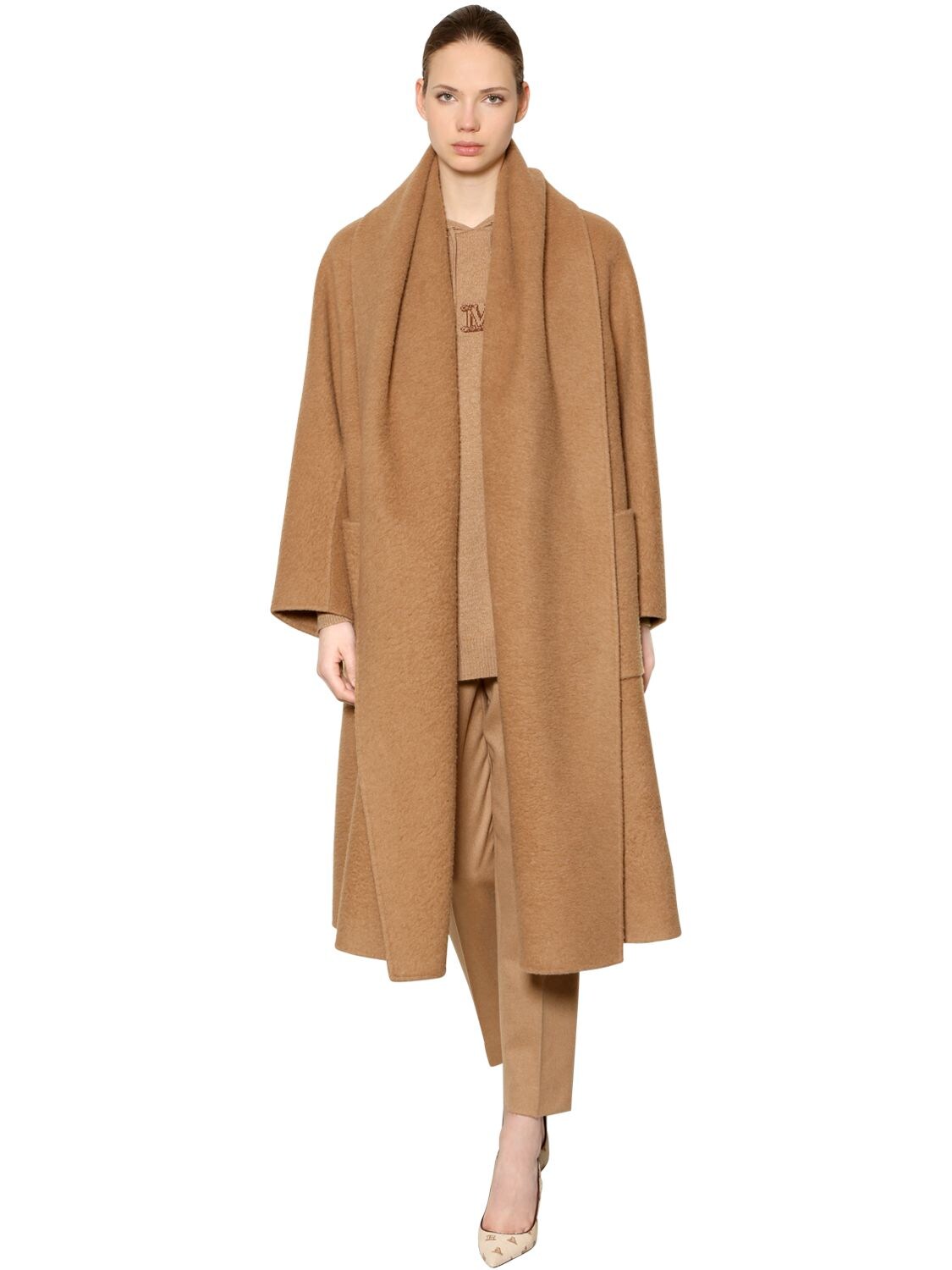 Max Mara Agave Atelier Pure Camel Long Coat