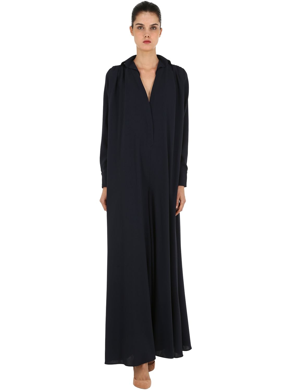 Jacquemus Stretch Cady Jumpsuit In Blue