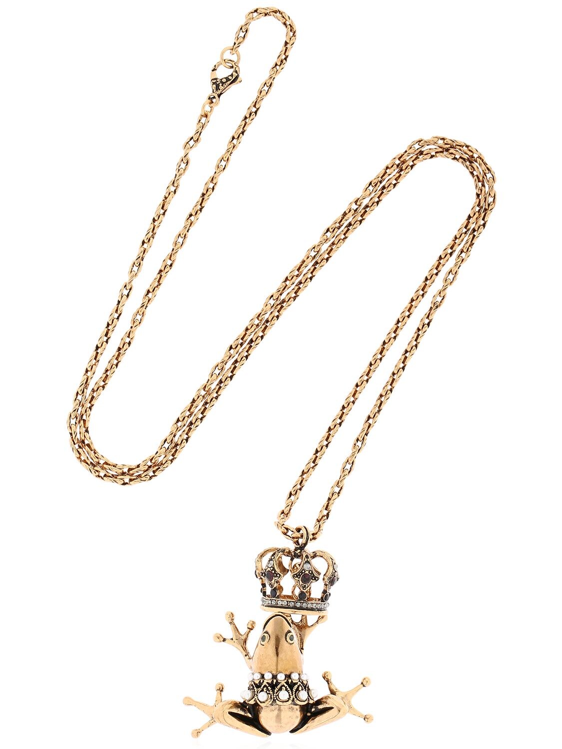 Alcozer & J Frog Prince Necklace In Gold