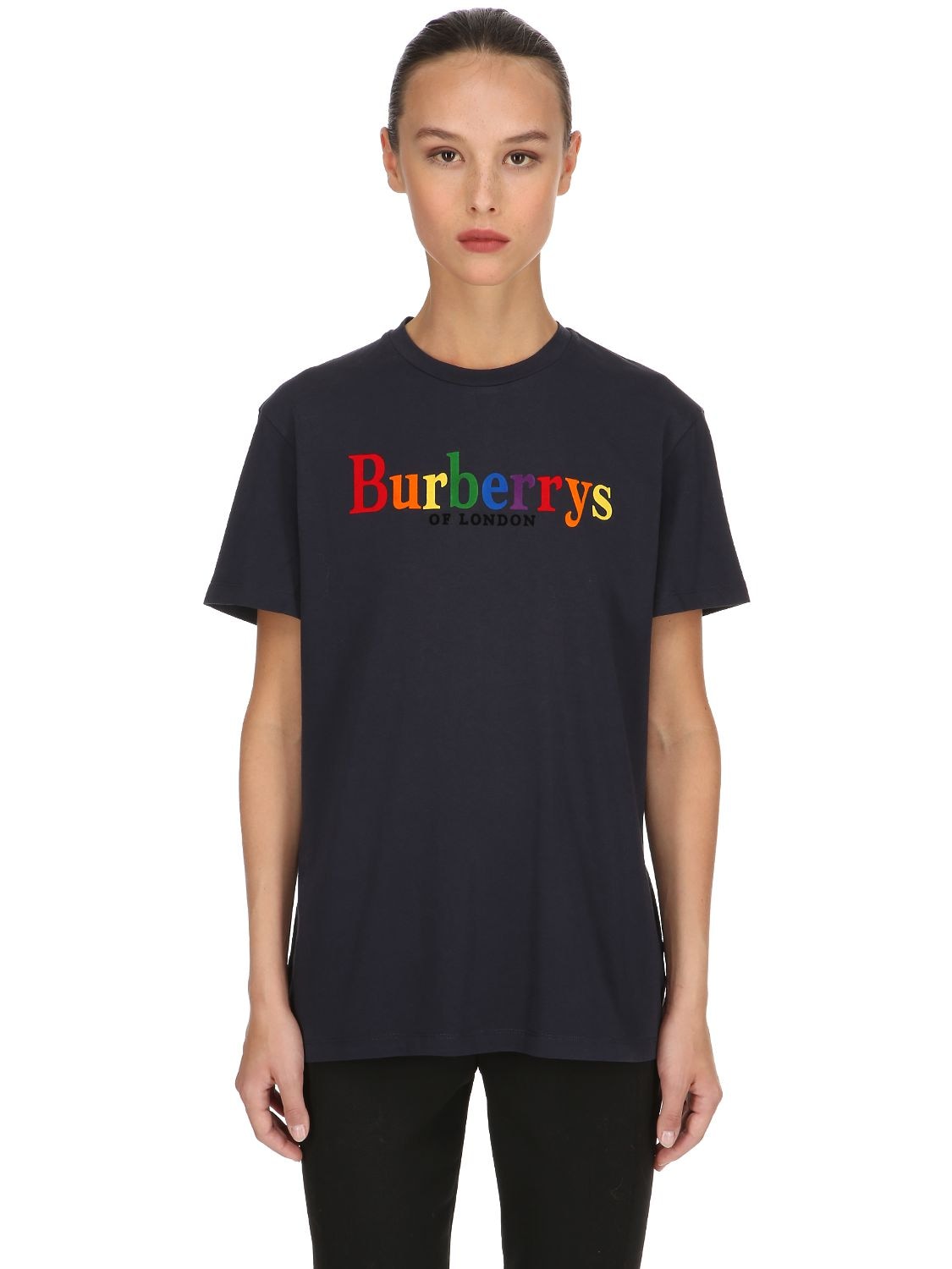 BURBERRY "CLUMBER"植绒织棉T恤,68I5CE009-QTEyMjI1