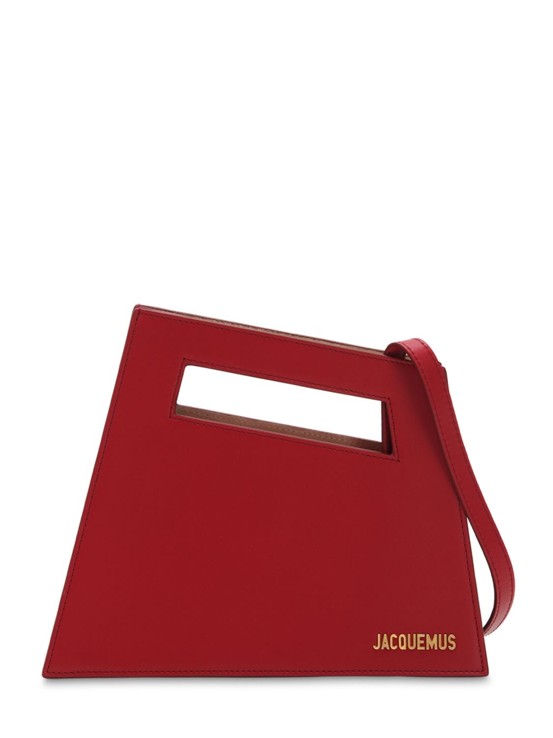 Jacquemus Le Petit Leather Shoulder Bag In Red