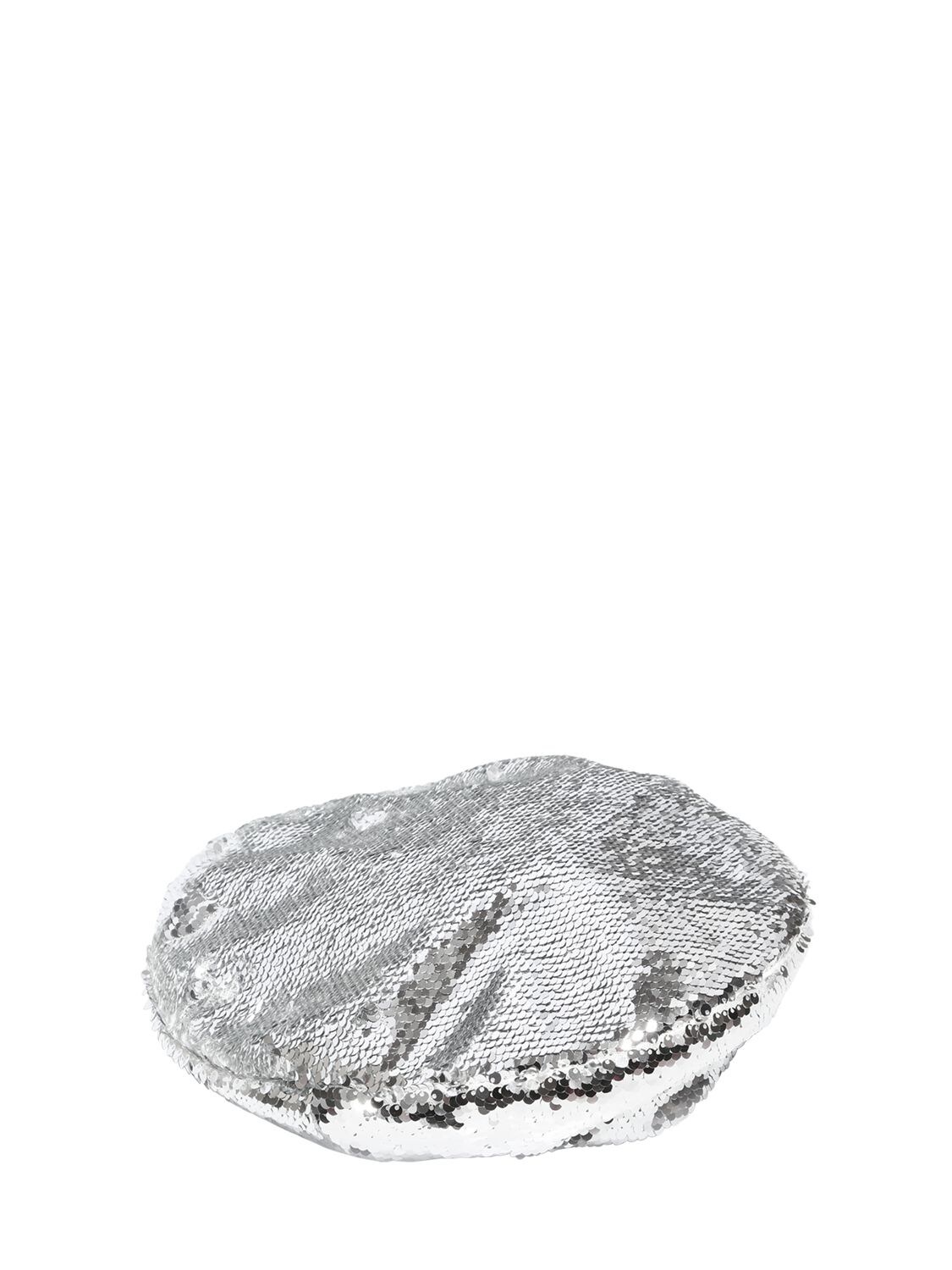 Racil Sequined Beret In Silver