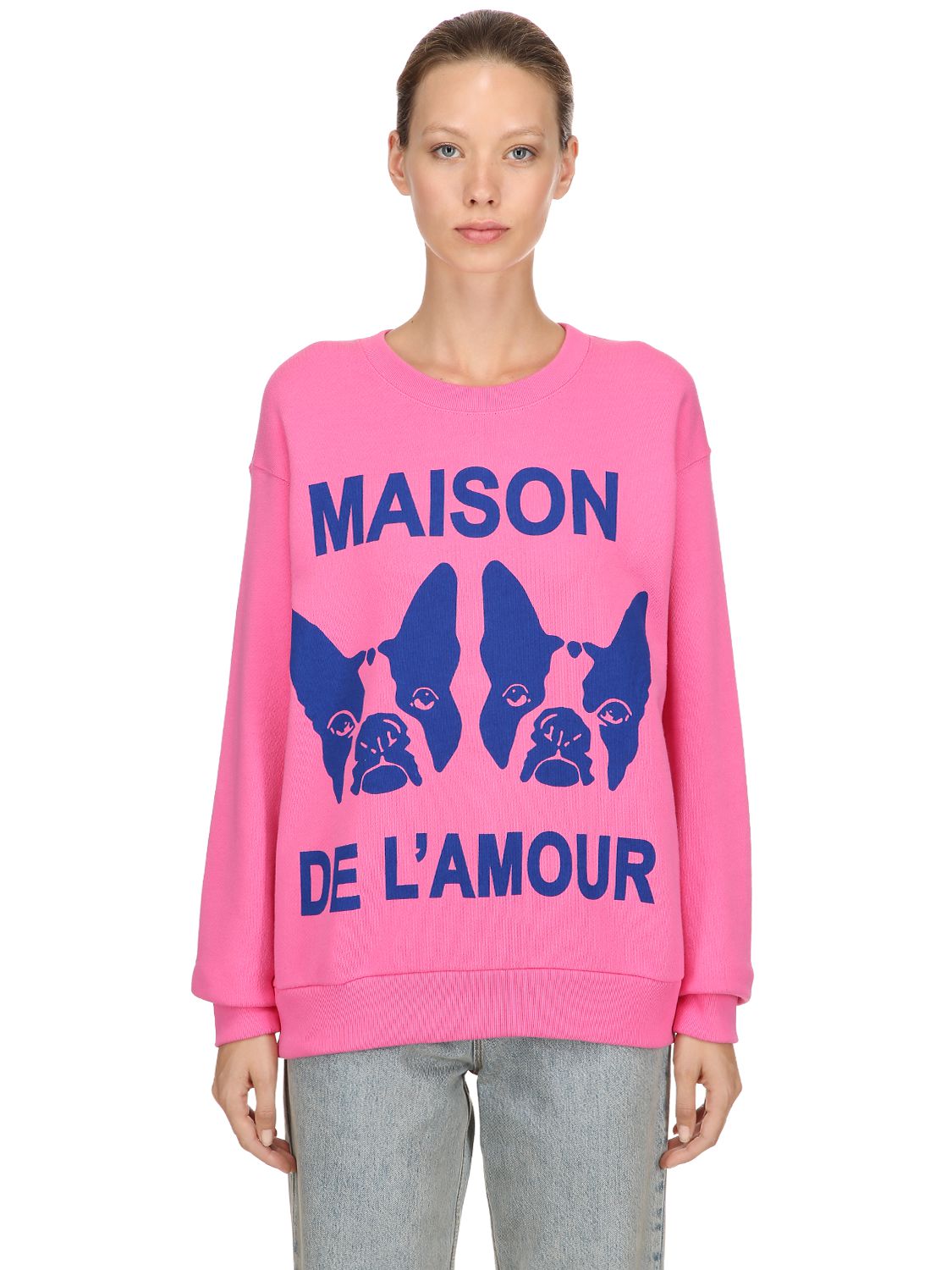 GUCCI "MAISON DE L'AMOUR"纯棉卫衣,68I5K1009-NTg2NA2