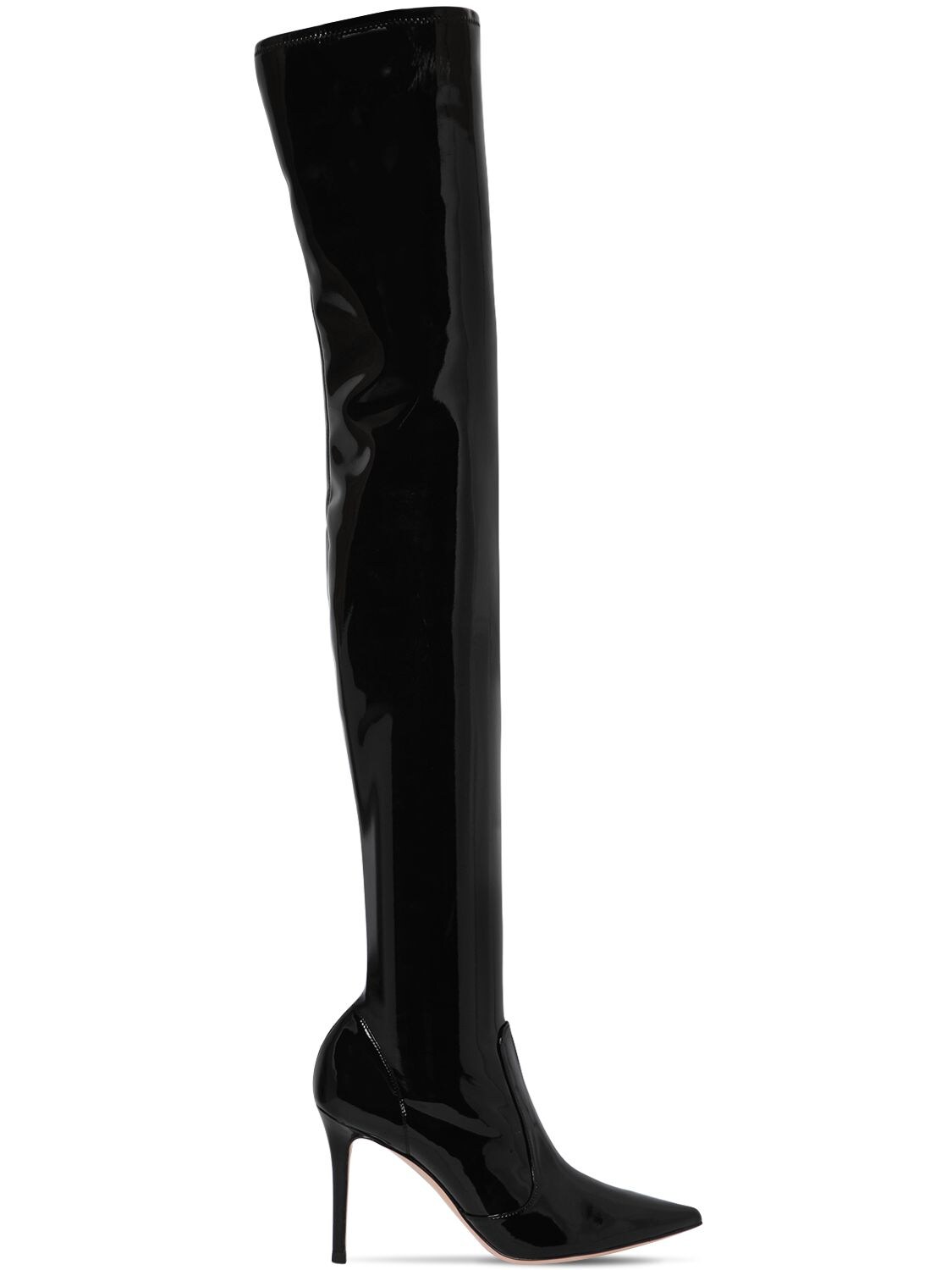 GIANVITO ROSSI 85MM STRETCH VINYL BOOTS,68I83R003-TKVSTW2