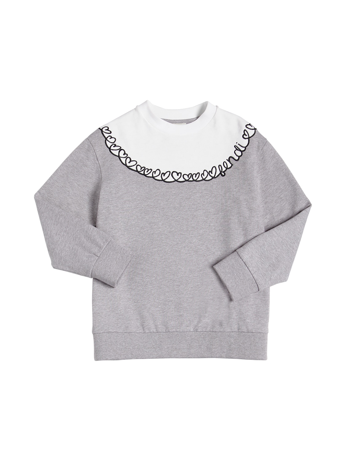 Luisaviaroma Girls Clothing Sweaters Sweatshirts Embroidered Cotton Sweatshirt 