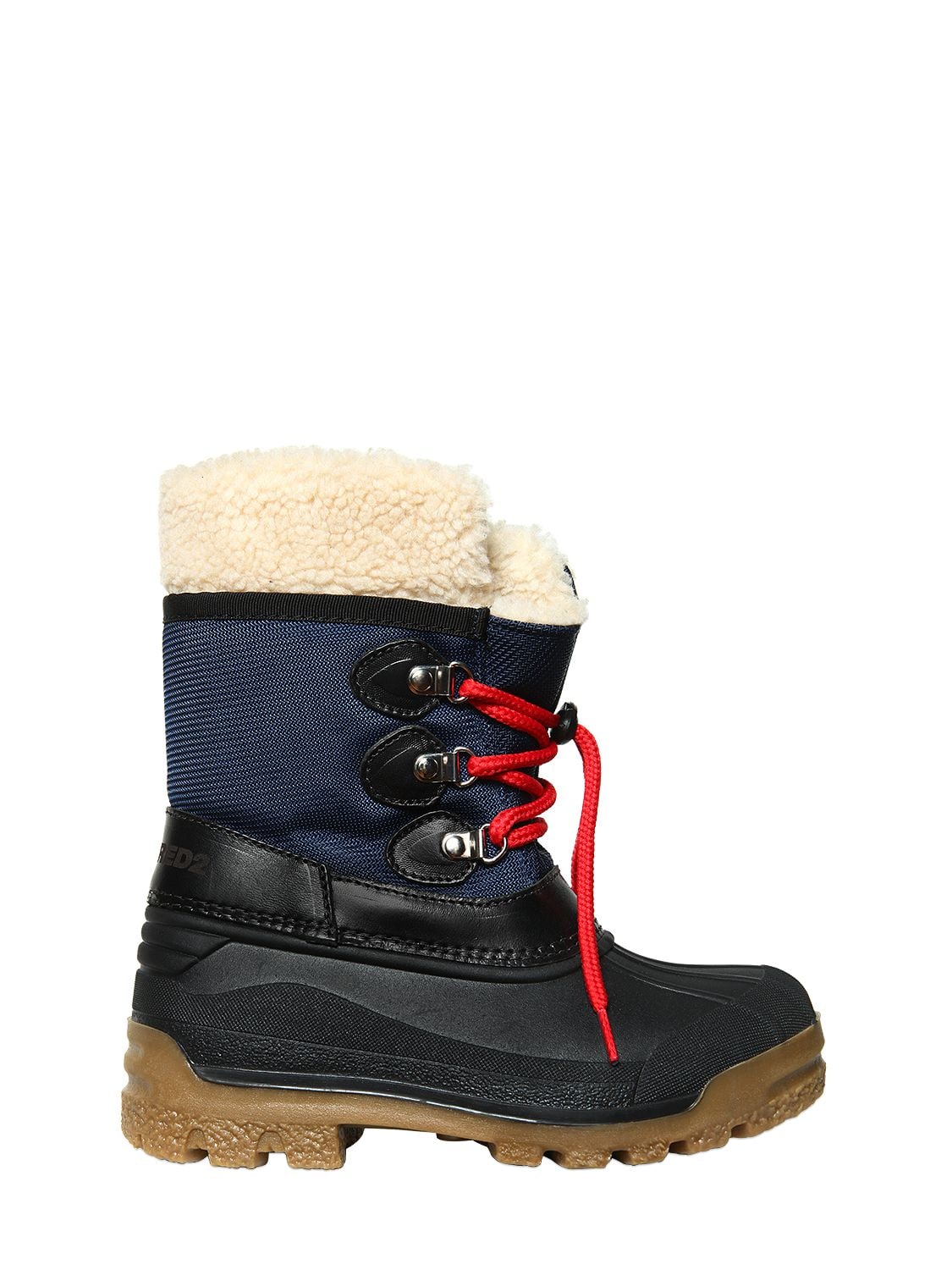 Dsquared2 Kids' Nylon & Rubber Snow Boots In Navy,black