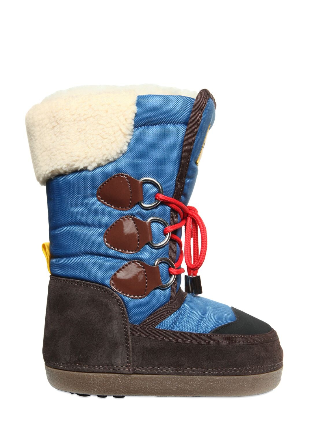 Dsquared2 Kids' Nylon & Suede Boots In Blue