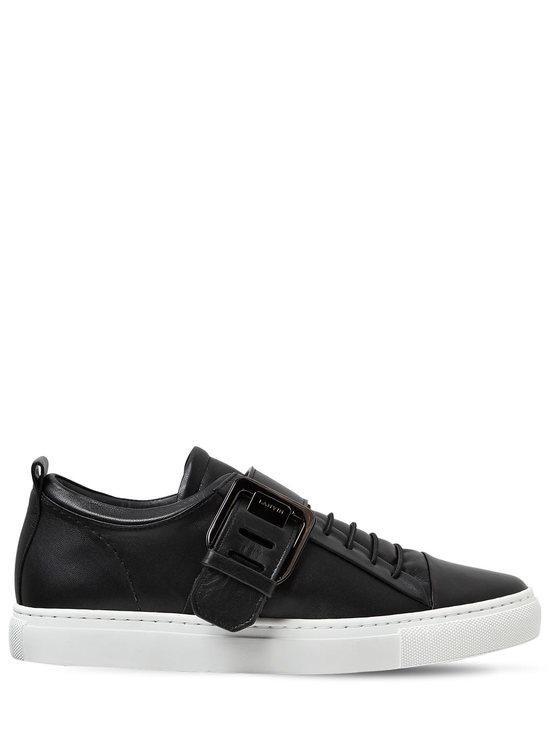 LANVIN 20MM SQUARE BUCKLE LEATHER trainers,68IA30002-MTA1