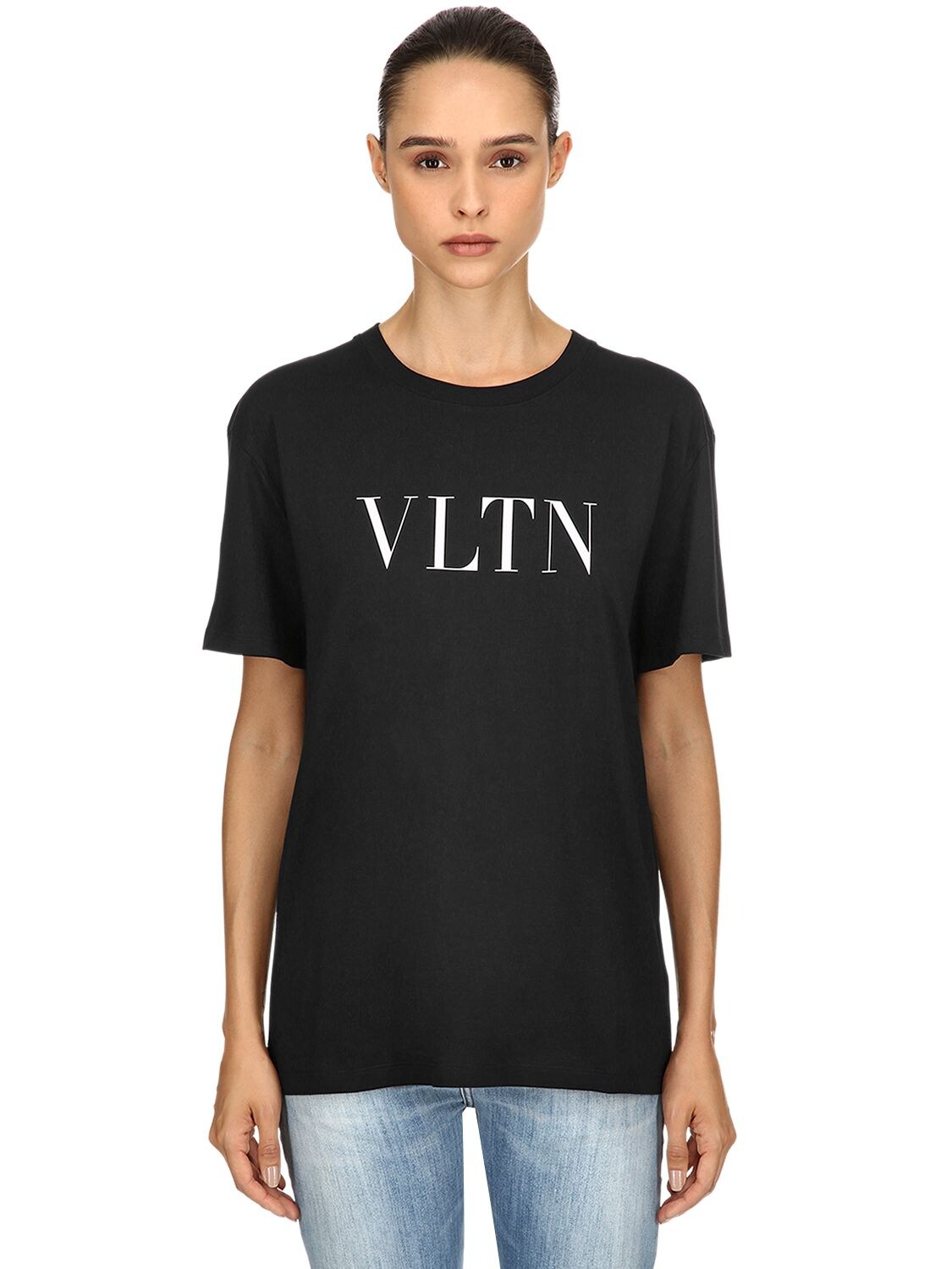 VALENTINO "VLTN"印图织棉T恤,68IADG001-ME5P0