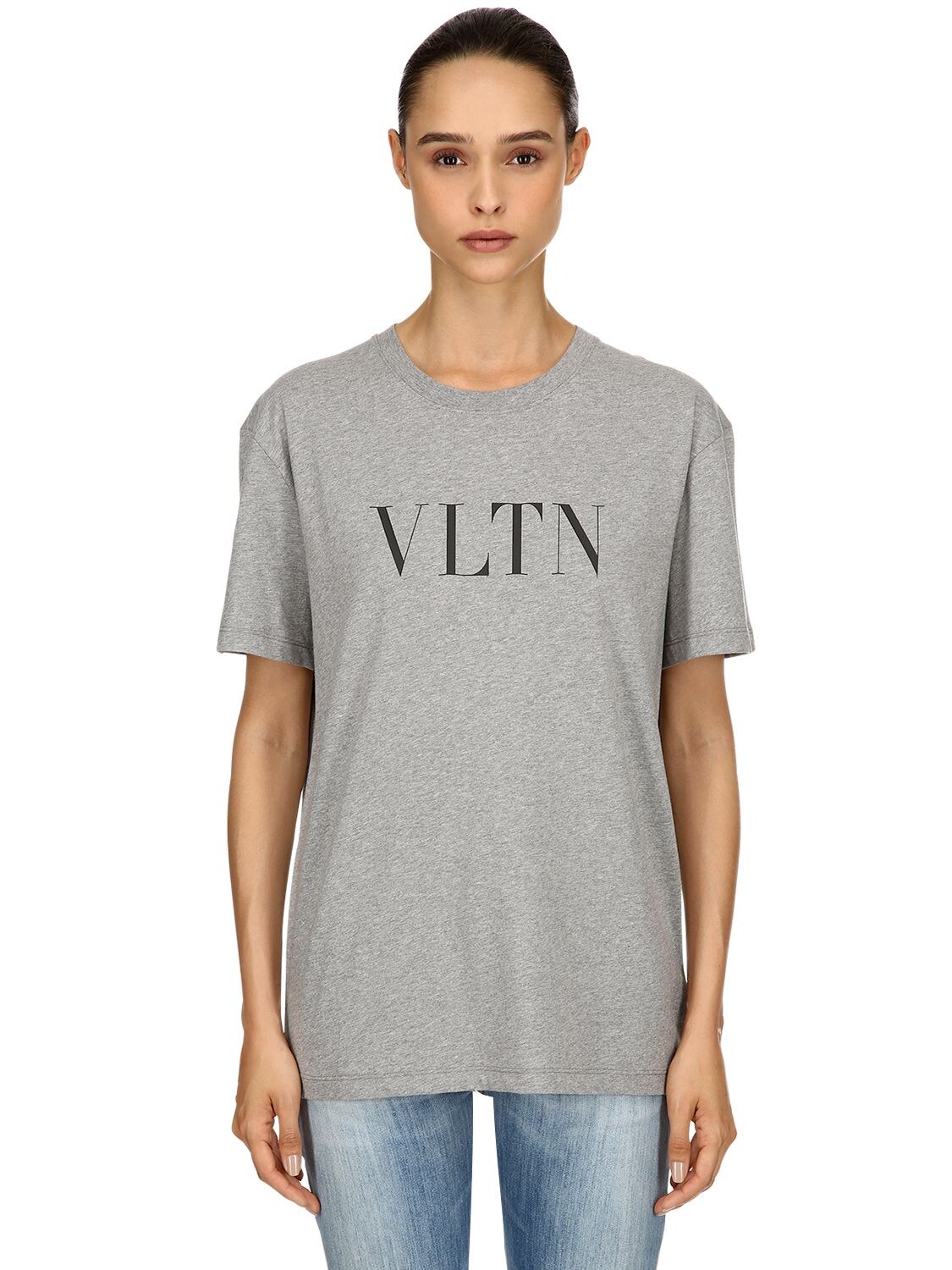 VALENTINO "VLTN"印图织棉T恤,68IADG068-TDgw0