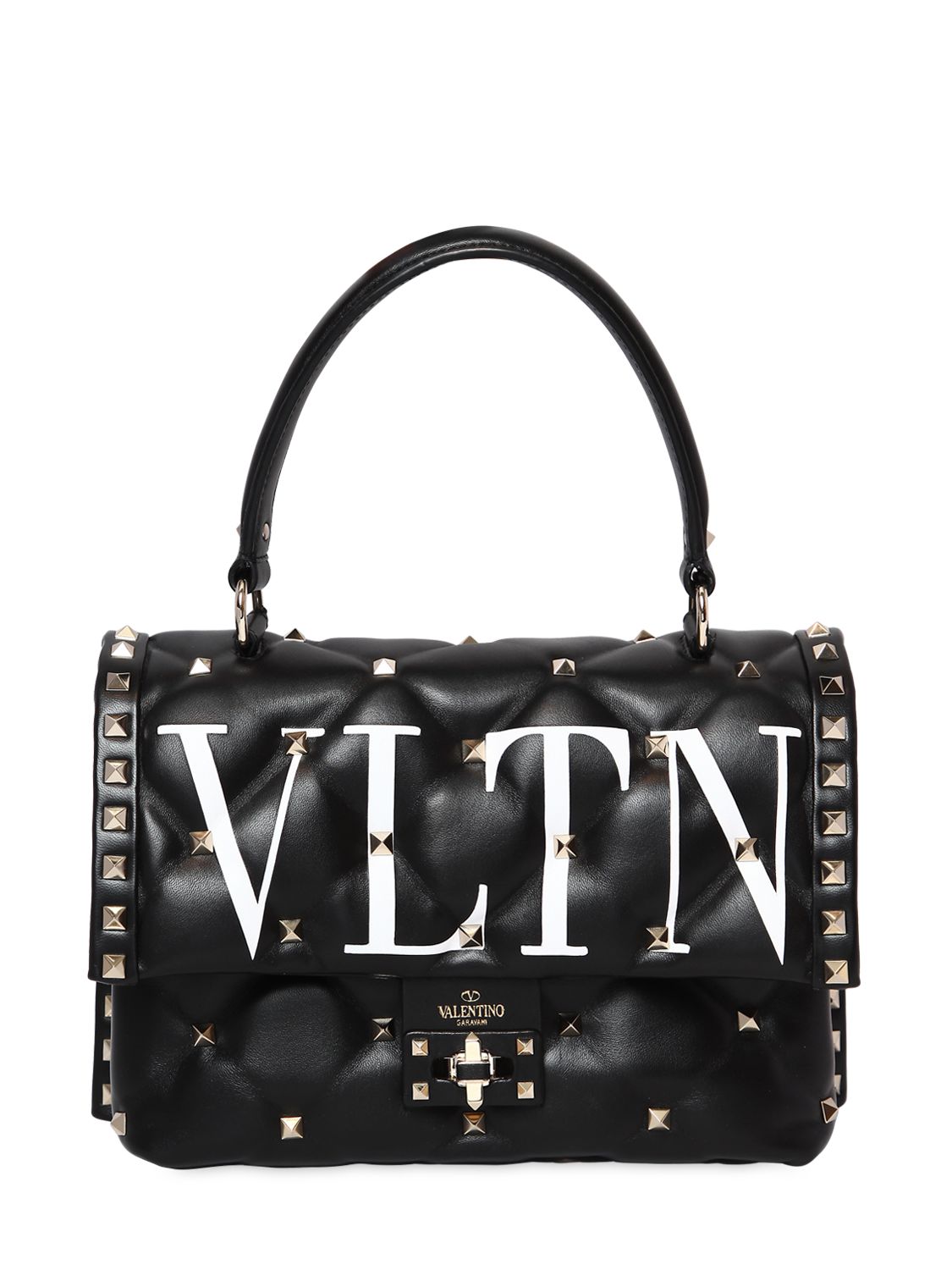 VLTN CANDY レザー トップハンドルバッグ